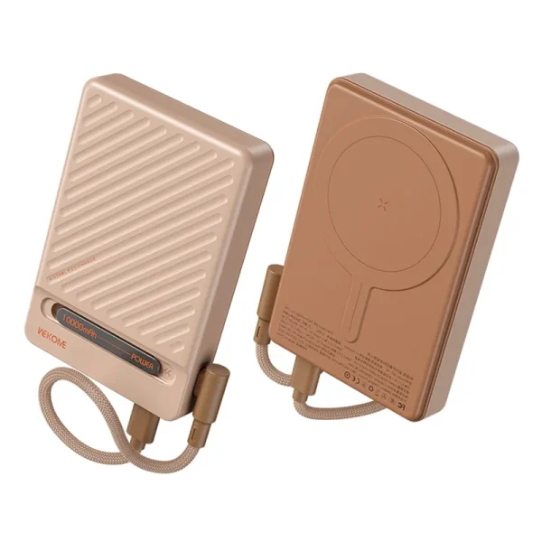 WEKOME Magnetic Wireless Power Bank 10000mAh – Fast Charging with Foldable Stand